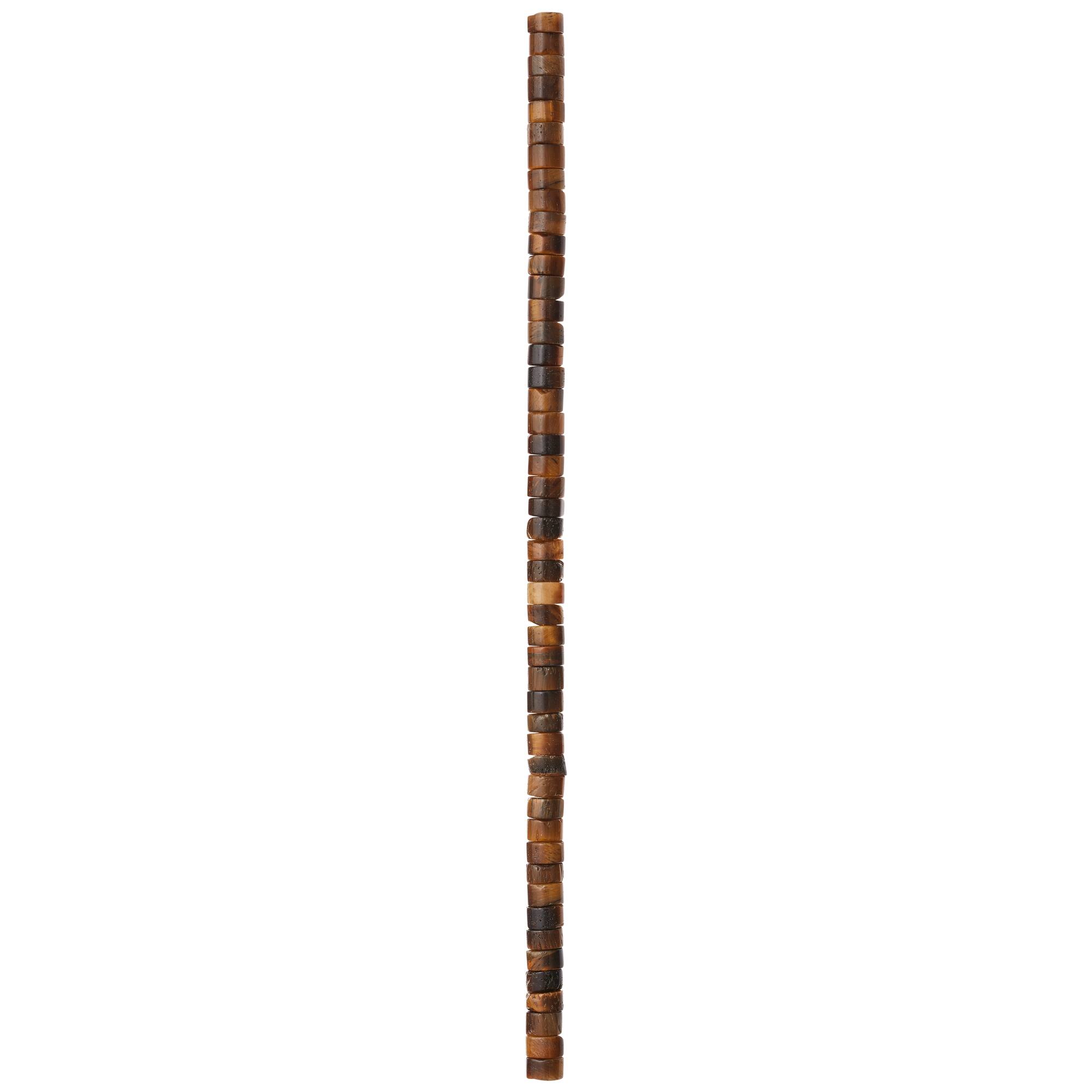 Yellow Tiger Eye Round Heishi Beads by Bead Landing™, 6mm